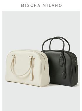 mischa 自留款鹿皮保龄球包 松弛感大容量波士顿包手提休闲包