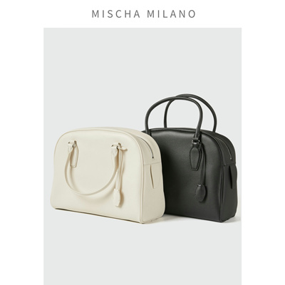 mischa 自留款鹿皮保龄球包 松弛感大容量波士顿包手提休闲包