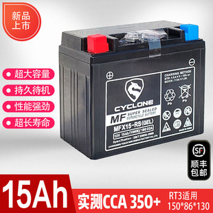 宗申赛科龙RT3 RE5原厂胶体蓄电池15AH电瓶RT3S 赛艇 X7 SRMAX250