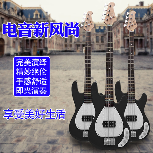 IRIN黑色P-02电贝司椴木面板入门