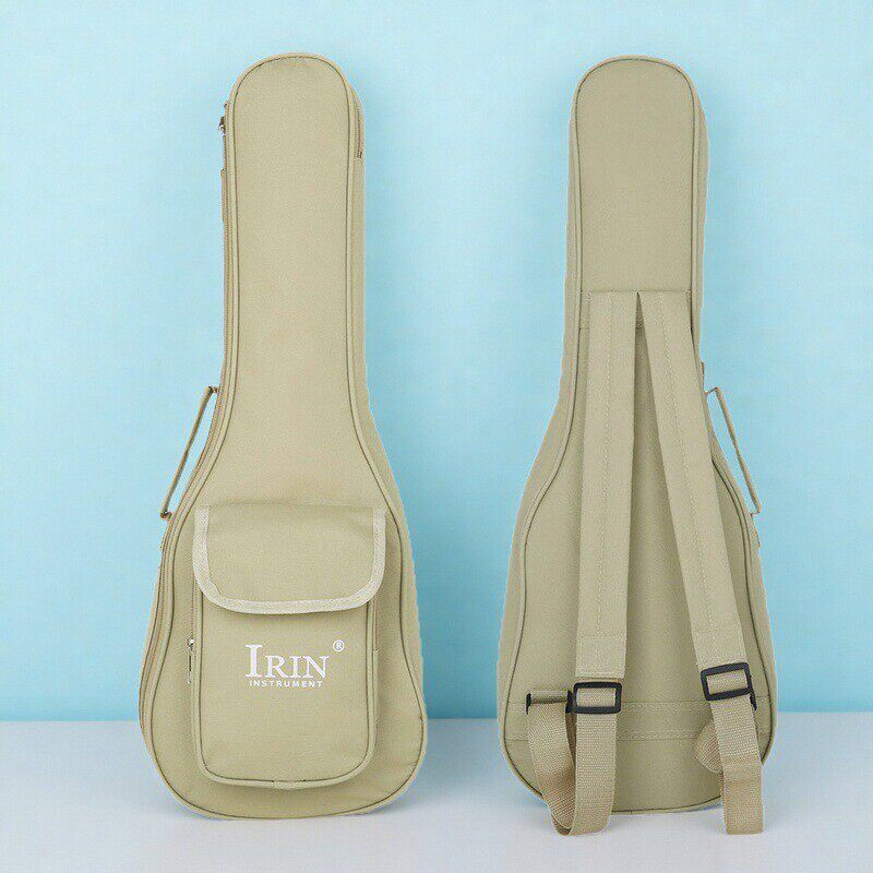 21寸尤克里里琴包高颜值米色牛津布便携透气加棉加厚防碰双肩背包