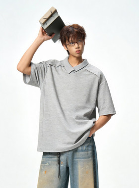 2026夏季新款拼接曼巴棉大码短袖T恤男DT54401特P25建议零售价58