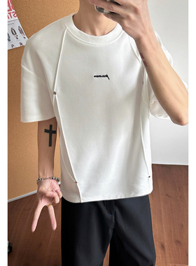 2026 夏季新款 港风内景大码华棉260g圆领短袖M-5X HT26307-特P22