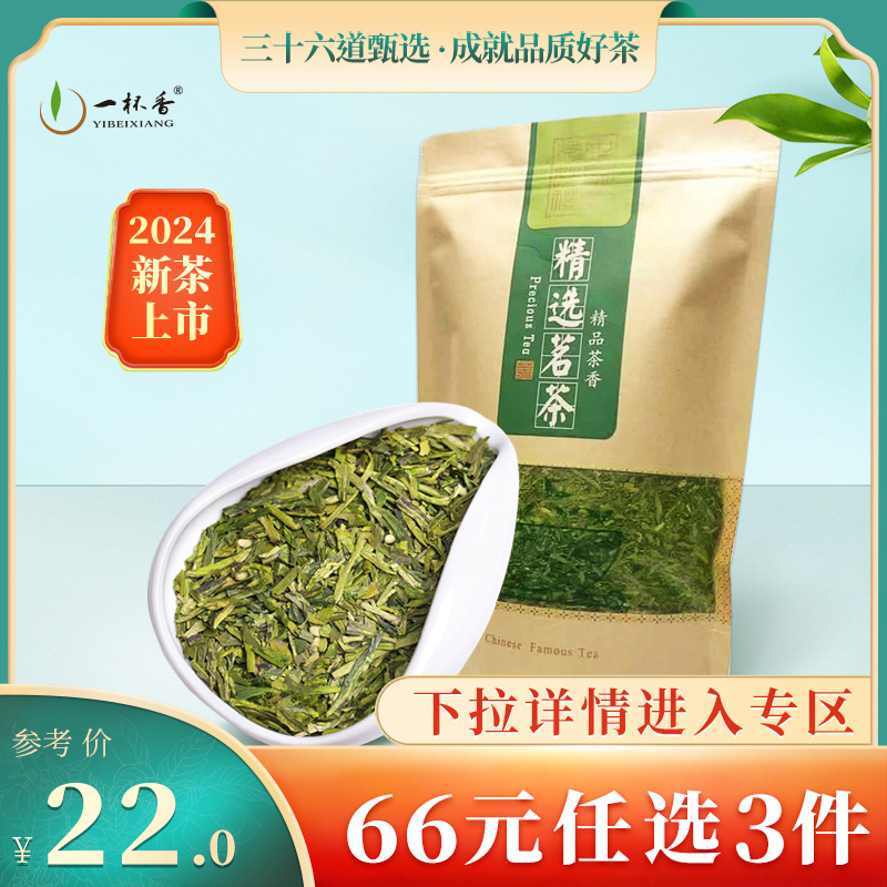 2024新茶一杯香龙井茶片250g茶叶绿茶碎片春茶自己喝官方旗舰店