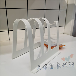 宜家IKEA 奥夫斯泰家用金属白色菜板架锅盖架子厨房置物架