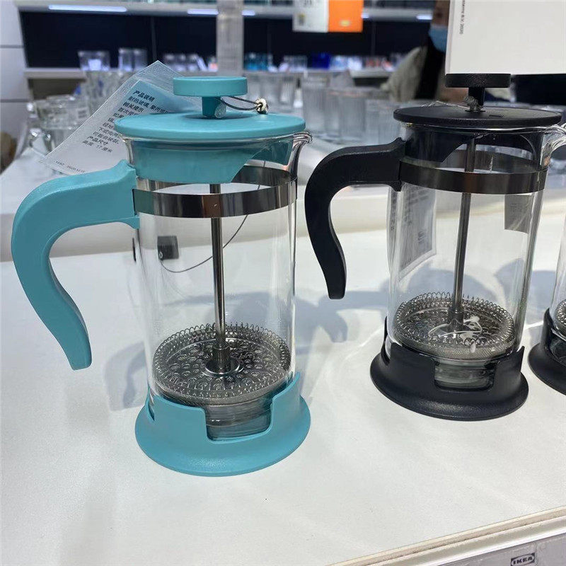 IKEA宜家 咖啡壶/茶壶 玻璃/不锈钢 0.4/1公升 滤网冲茶器 乌普塔
