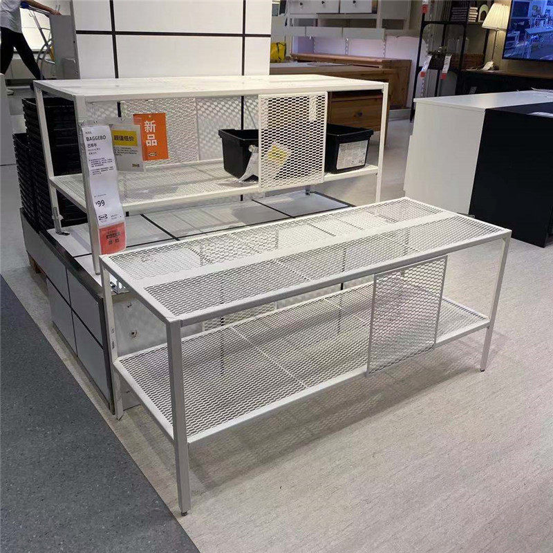 IKEA宜家国内代购巴格布电视柜金属白色90x35x40cm签约经济型地柜