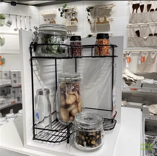 IKEA宜家 布特奥 储物单元 黑色 27x27x36 cm简约结实铁艺置物