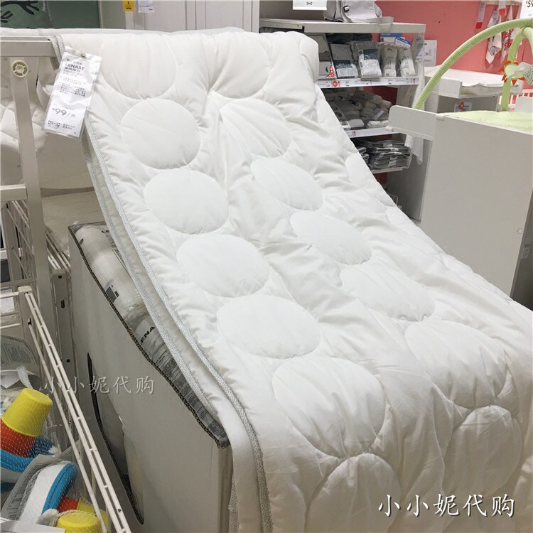 IKEA宜家 莱恩婴儿床用被 雷纳斯特白色儿童被芯纯棉被宝宝被子