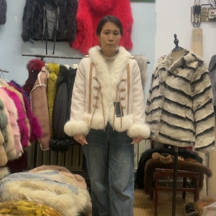 2026新款进口狐狸毛皮草外套女短款小个子小香风水貂毛绒大衣