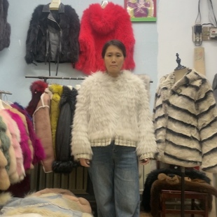 2026新款进口狐狸毛皮草外套女短款圆领时尚百搭显瘦毛毛大衣