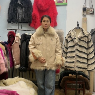 2026新款进口狐狸毛皮草外套女短款圆领时尚百搭显瘦毛毛大衣