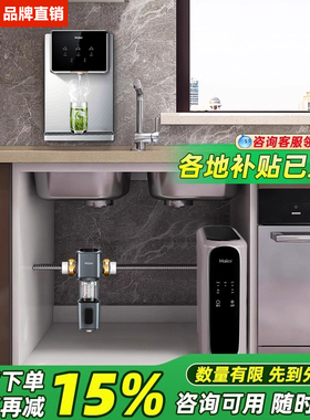 海尔净水器家用直饮厨房自来水过滤净化器RO反渗透管线机加热套装