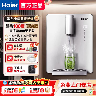 海尔管线机加热一体新品厨房壁挂净水器家用饮水机HGR2312