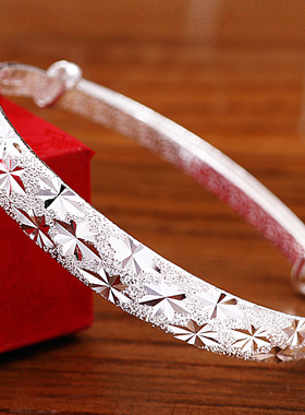 福寿礼物纯银手镯送妈妈