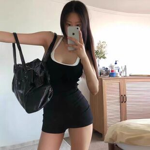 连体平角裤 性感纯欲风度假 遮肚显瘦女士绝美泳衣女高级感2026新款