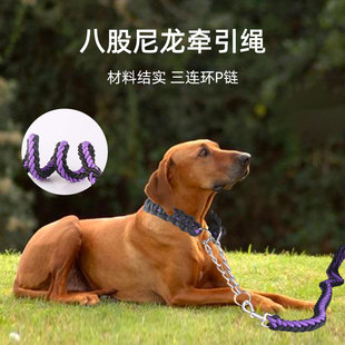 狗绳狗链子中型大型犬防爆冲p链p绳拉布拉多金毛遛狗狗牵引绳用品