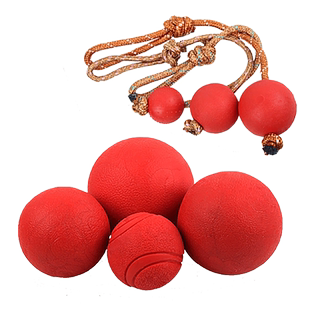 狗狗训练耐咬实心橡胶球跳球弹力球磨牙玩具球宠物幼犬泰迪用品