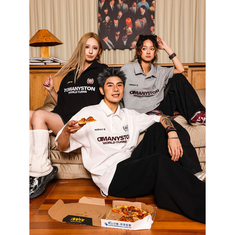 MANYSTON 美式高街260gPOLO衫重磅短袖男款夏季国潮半袖t恤上衣