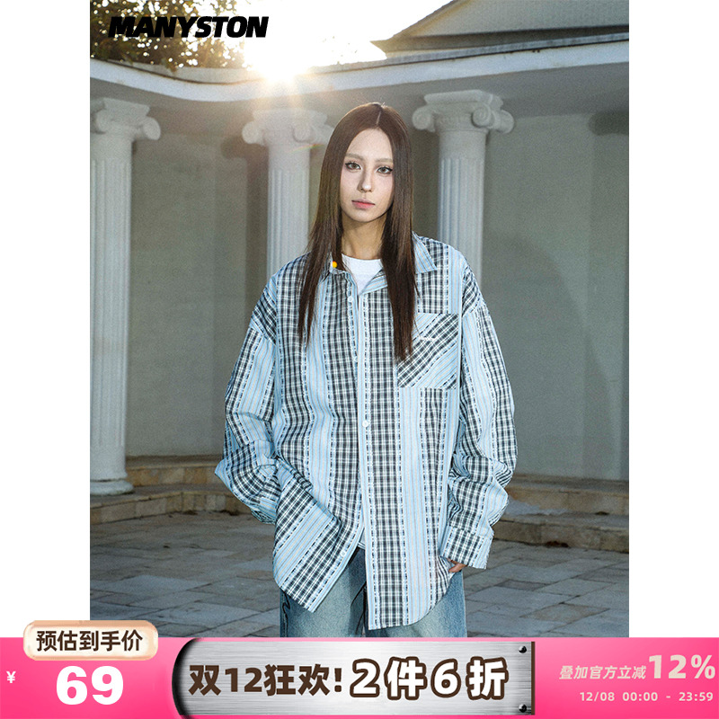 MANYSTON美式休闲衬衫情侣款外套