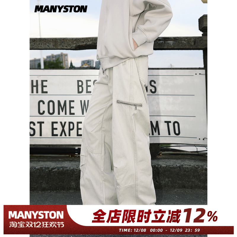 MANYSTON美式纯棉工装休闲裤男