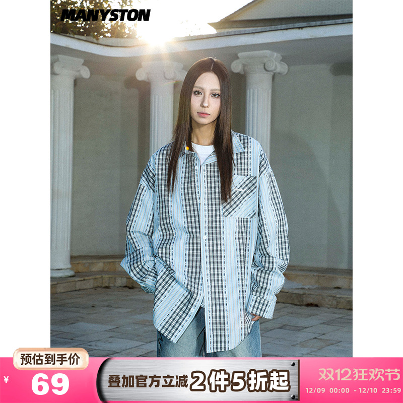 MANYSTON美式休闲衬衫情侣款外套