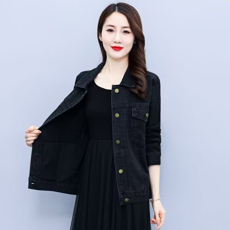 牛仔外套女大码宽松显瘦上衣春秋