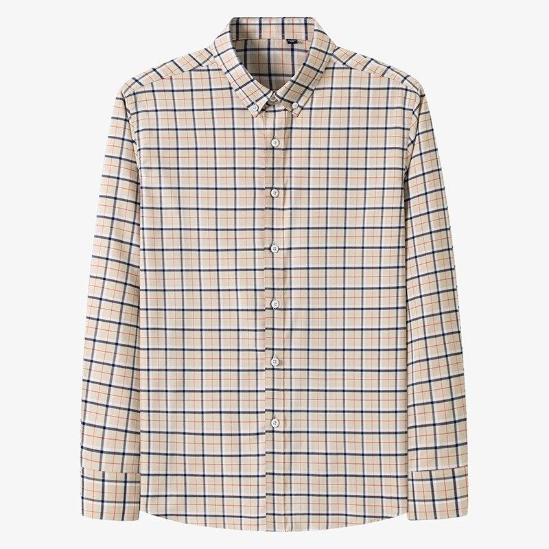 保罗格子长袖衬衫男士百搭休闲衬衣春秋款中青年打底男装上衣潮流,男装,衬衫,淘宝优惠券,粉丝福利购,淘宝优惠卷