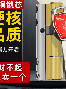 防盗门锁芯C级通用型家用入户铁大门锁进户叶片锁芯锁心钥匙A级