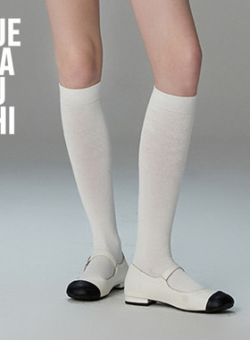 精致涵养～【進口机织/平纹微压】白色小腿袜～高级感/25秋刚上新