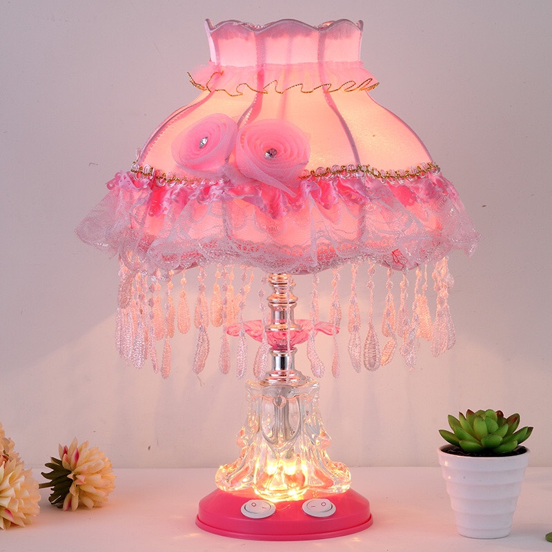 【工厂直销】欧式台灯卧室床头灯法式田园儿童暖光可爱床头小台灯