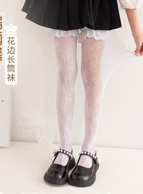 洛丽塔长筒袜夏季镂空袜子超薄