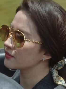 刘亦菲同款墨镜女渐变茶色蛤蟆镜