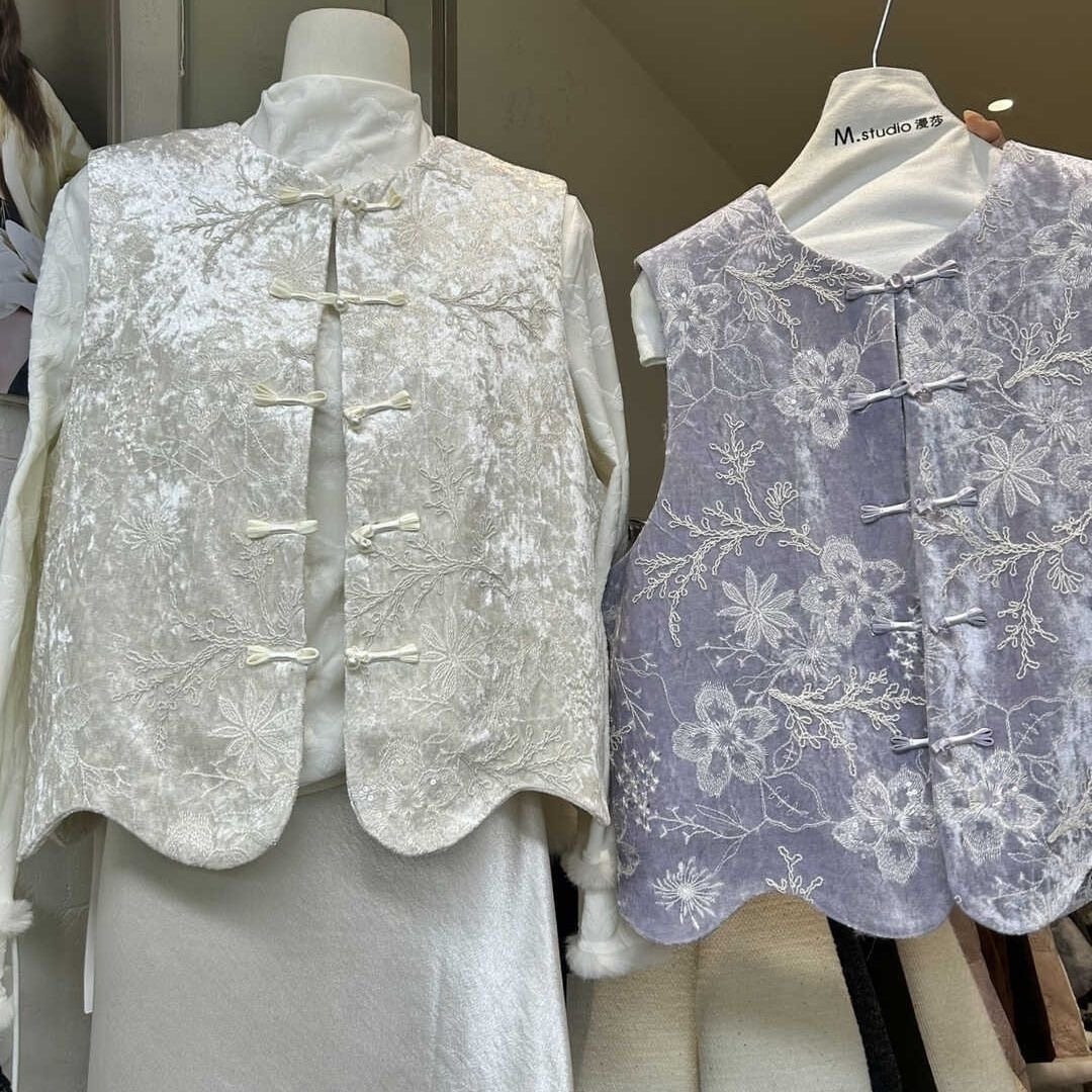 高级感新中式国风丝绒2026新年春新款无袖百搭夹棉加厚款气质马夹,女装/女士精品,马夹,淘宝优惠券,粉丝福利购,淘宝优惠卷