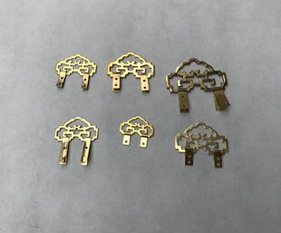 装裱材料 铜环【镀铜挂钩 大中小号】 国画挂钩 画钩 画框用