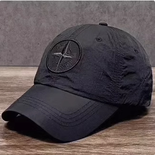 过验潮牌石头鸭舌帽速干金属尼龙棒球帽男女防晒帽子运动太阳帽