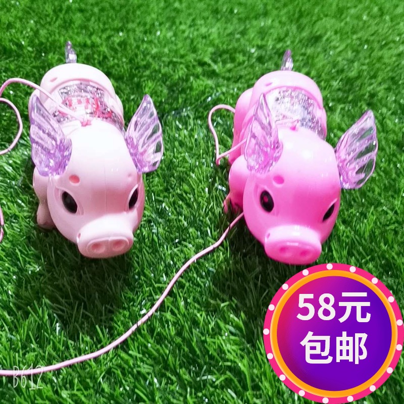 抖音同款电动热卖会走路宝宝小猪