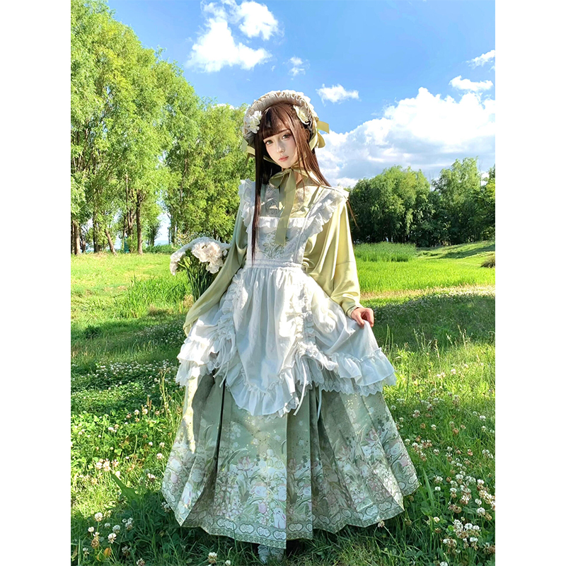 汉洋折衷明制立领汉服交领马面开衫洛丽塔琵琶袖lolita日常套装女