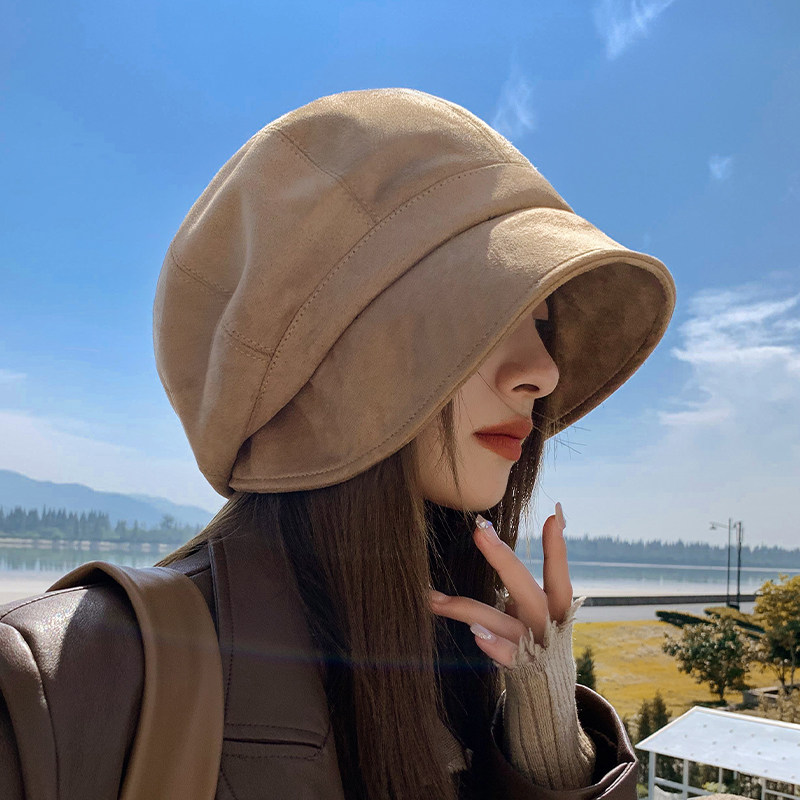 秋冬网红法式麂皮绒渔夫帽女慵懒风鸭舌堆堆帽子气质显脸小贝雷帽,服饰配件/皮带/帽子/围巾,帽子,淘宝优惠券,粉丝福利购,淘宝优惠卷