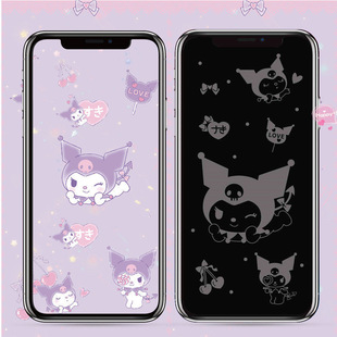 适用于苹果11钢化膜防偷窥iPhone12全屏7P玻璃贴xs max可爱库洛米
