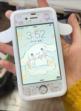 适用苹果4S手机壳女5se全包可爱卡通7硅胶防摔iPhone8plus钢化膜6