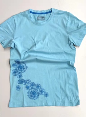 新款美国or 户外女款运动纯棉有机棉速半袖干T恤95871风车印花