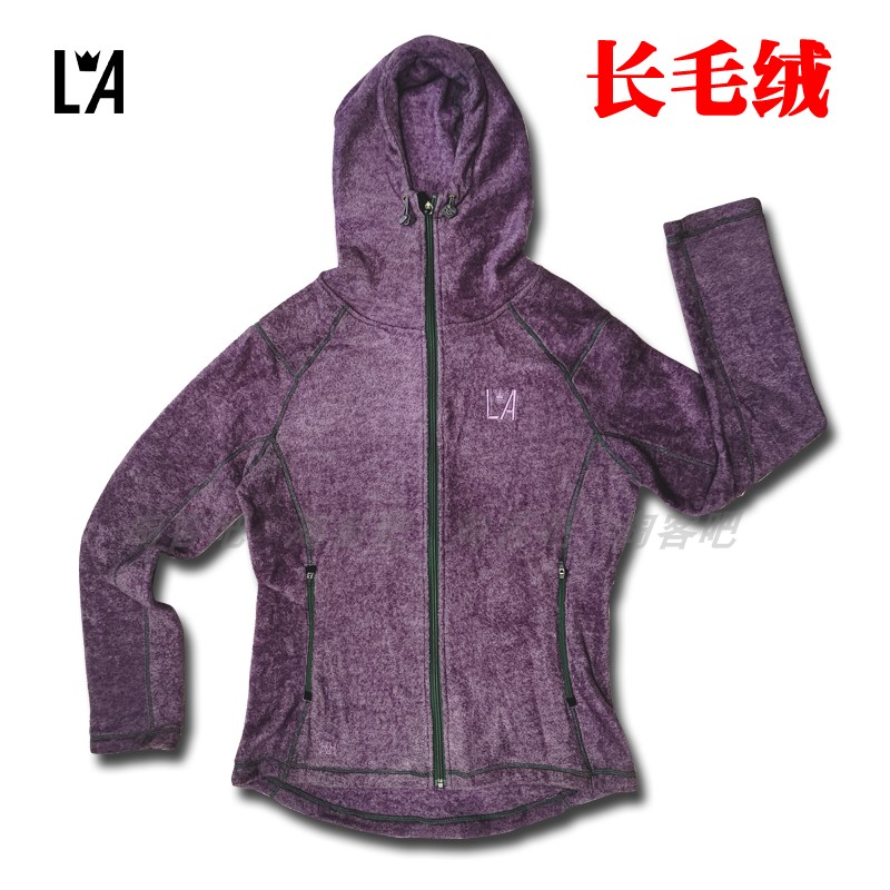 LA户外运动女款连帽长毛绒卫衣