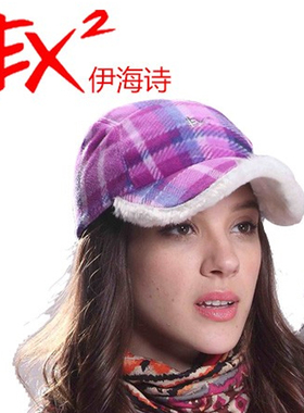EX2伊海诗户外秋冬保暖抓绒棒球帽双层抓绒内里跑步保暖帽30346