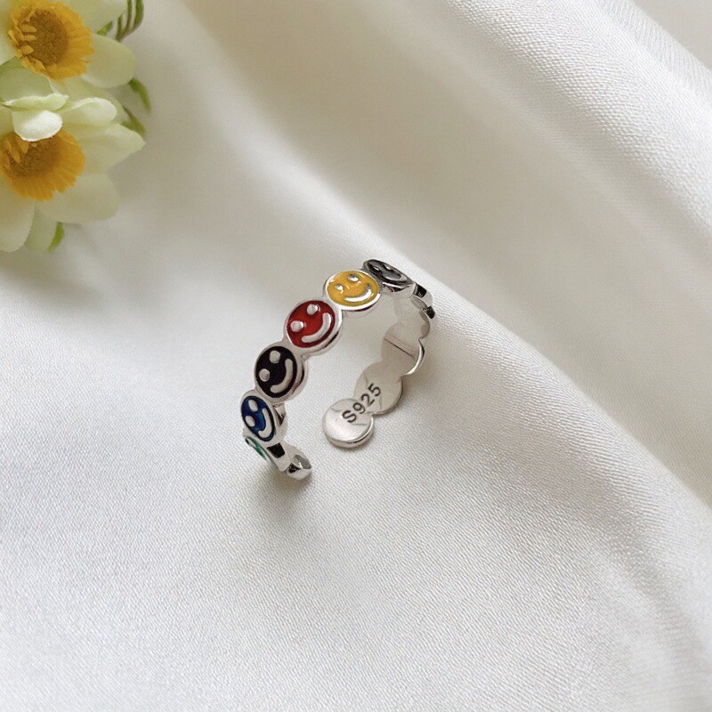 S925纯银开口戒个性设计可调节