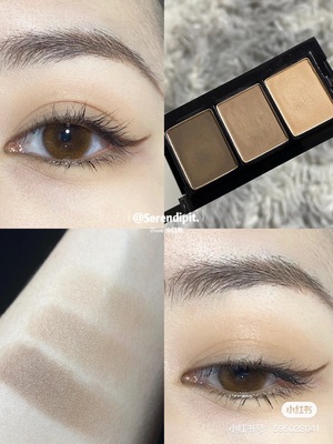 unny正品三色眉粉烟灰棕