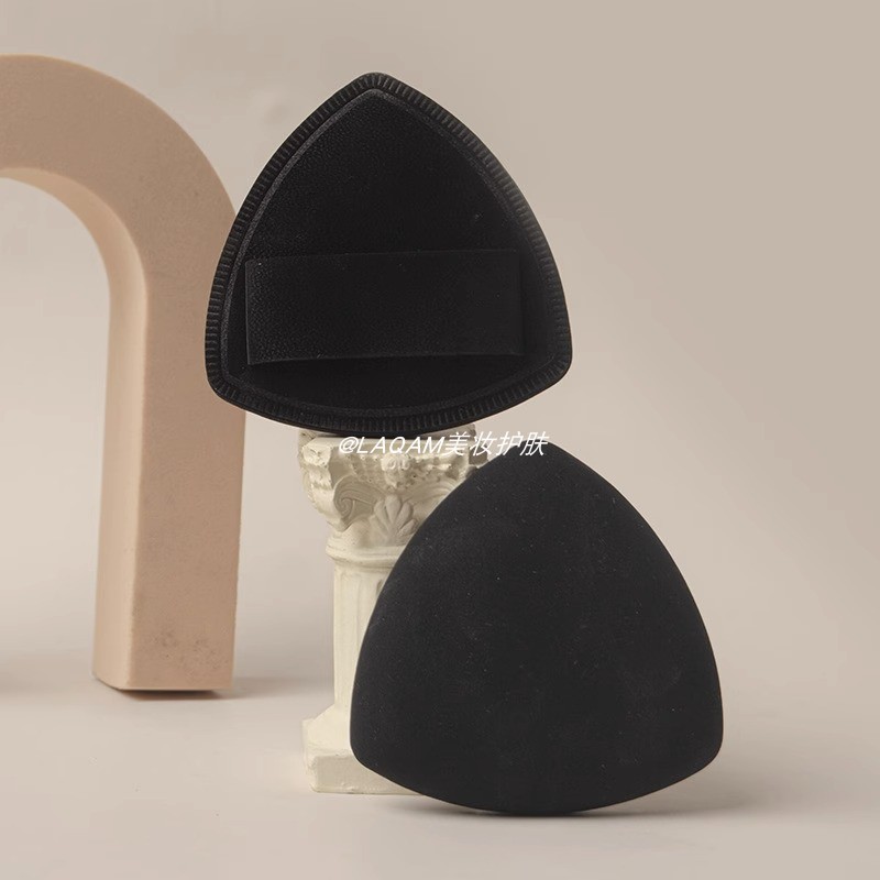 高定款！黑凤梨薯片粉扑干湿两用Q弹不吃粉皮面黑粉扑送收纳盒