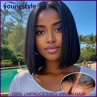 short bob wear and go glueless wig brazilian human hair wigs