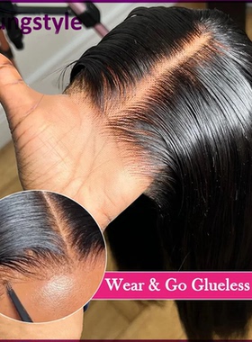 Wear Go Glueless Wig Straight Human Hair Wigs Pre plucked