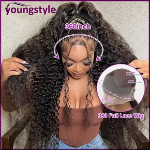 full lace hair curly wigs human 360 brazilian kinky wig